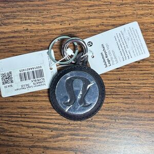 Lululemon Black and Silver Keychain